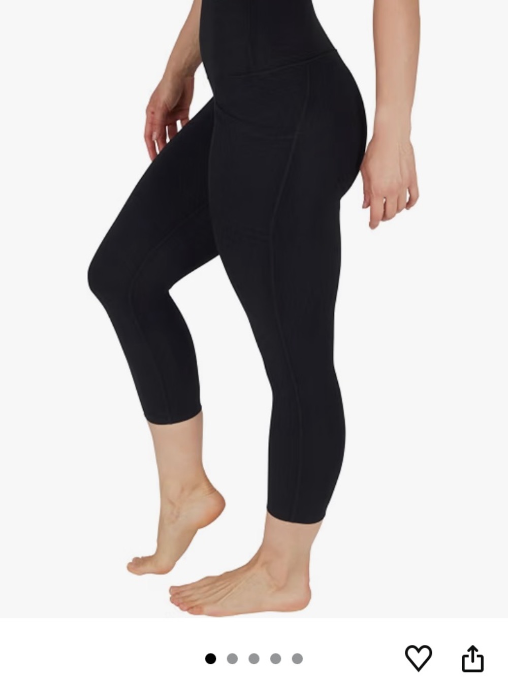 Yogalicious Lux Everyday Ankle Tight Black Capri Leggings